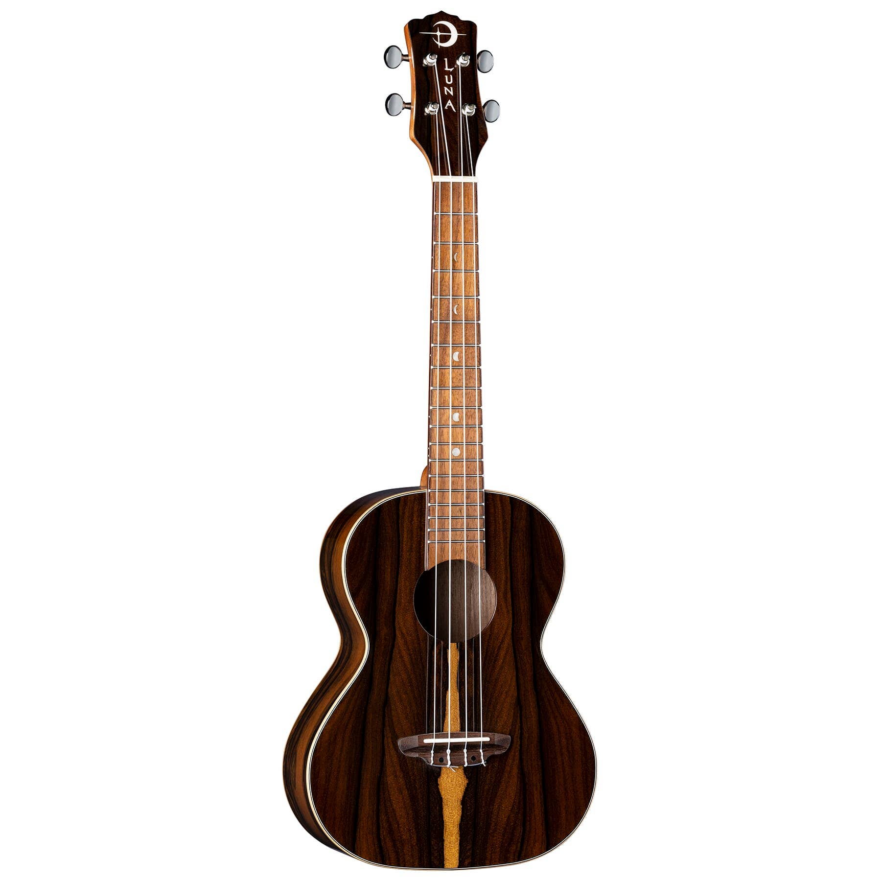 Luna UKE ZIRI T Tenor Uke Ukulele w/ Gig Bag, All Ziricote Body, Black Walnut Fretboard