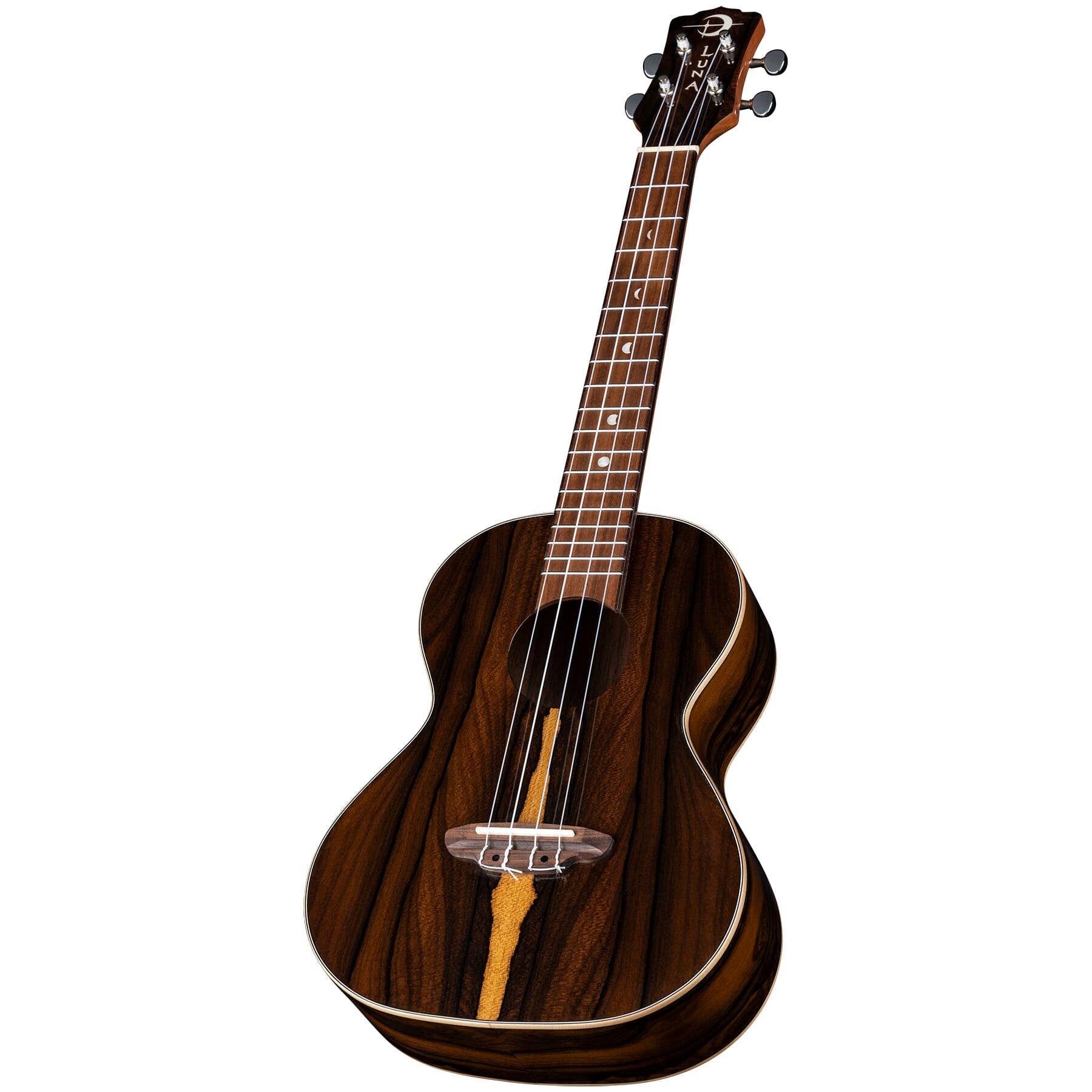 Luna UKE ZIRI T Tenor Uke Ukulele w/ Gig Bag, All Ziricote Body, Black Walnut Fretboard
