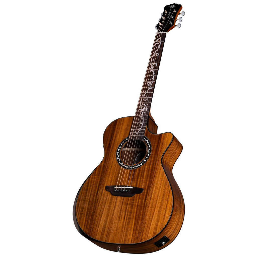 Luna Vineyard Koa Bevel Grand Auditorium A/E Acoustic Electric Guitar, Spruce Top