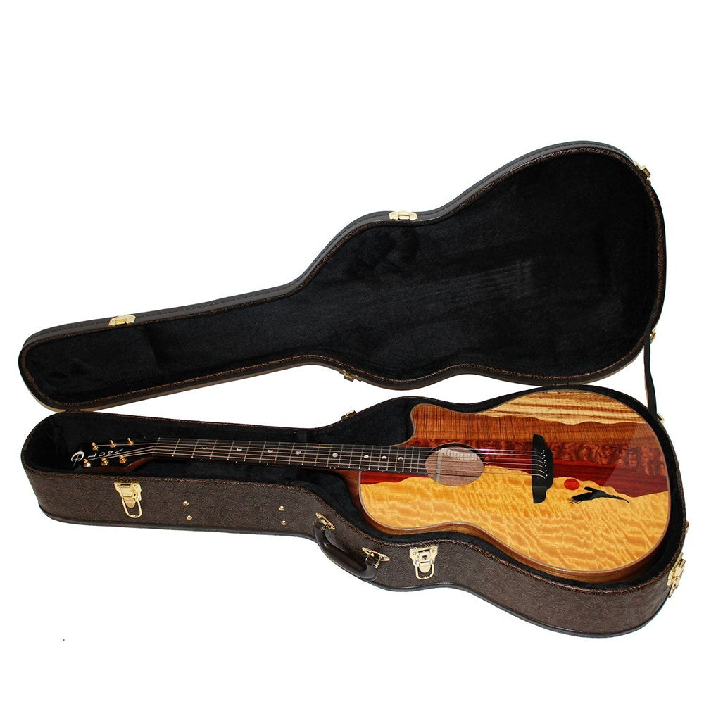 Luna ART NOUVEAU Vista Eagle Grand Auditorium Acoustic-Electric Guitar with Hard Case