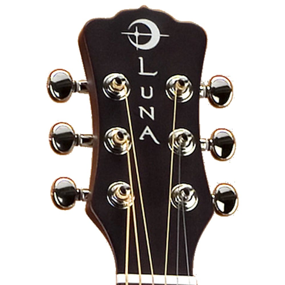Luna Gypsy Series Muse Dreadnought Spruce Top Acoustic Guitar with Hardshell Case