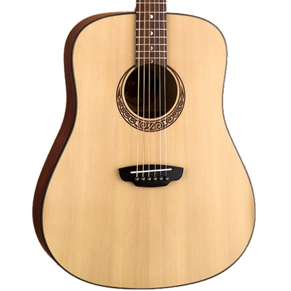 Luna Gypsy Series Muse Dreadnought Spruce Top Acoustic Guitar with Hardshell Case