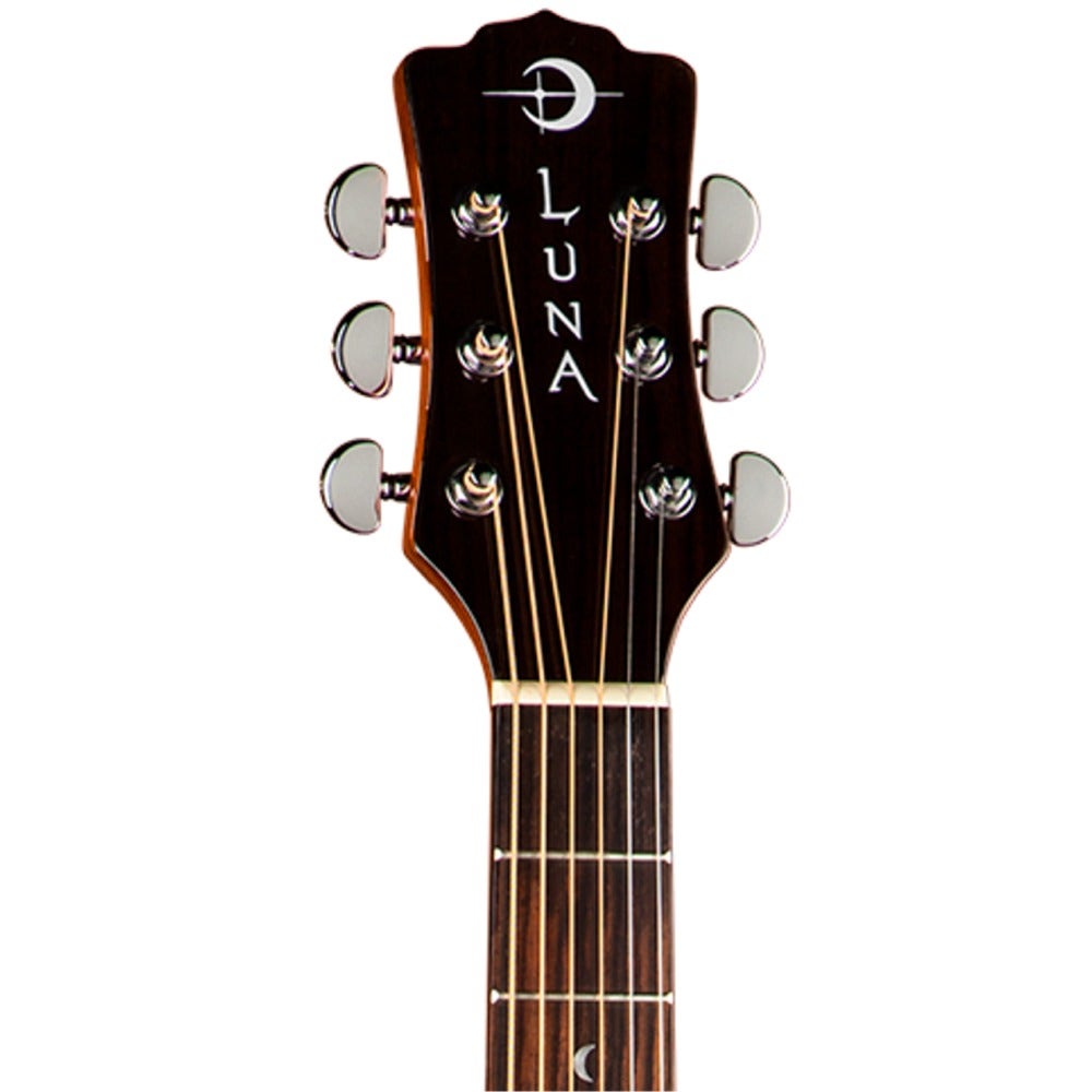 Luna Gypsy Series Spalt Laminate Topped Grand Concert Acoustic Guitar