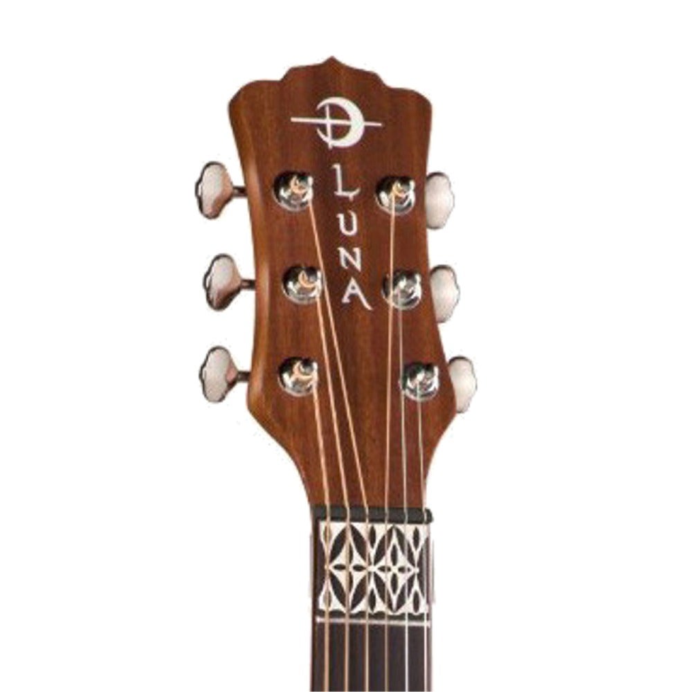 Luna HEN SAH SPR Henna Series Sahara Laser-Etched Spruce Top Acoustic-Electric Guitar