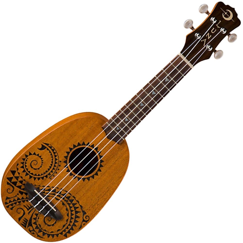 Luna UKE TATTOO Soprano Pineapple Ukulele & Gig Bag