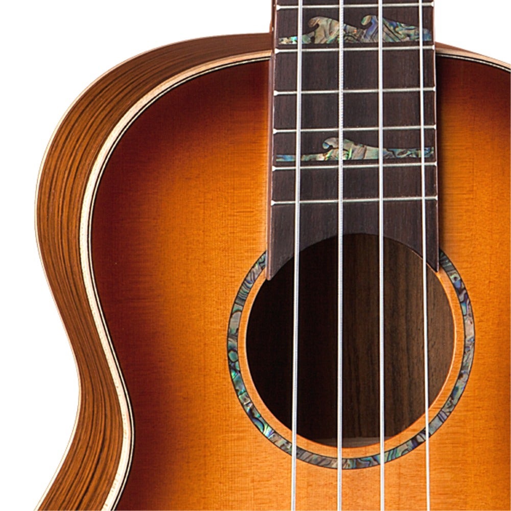 Luna High Tide Spruce Top Acoustic Bass Ukulele Satin Sunburst Finish with Gig Bag