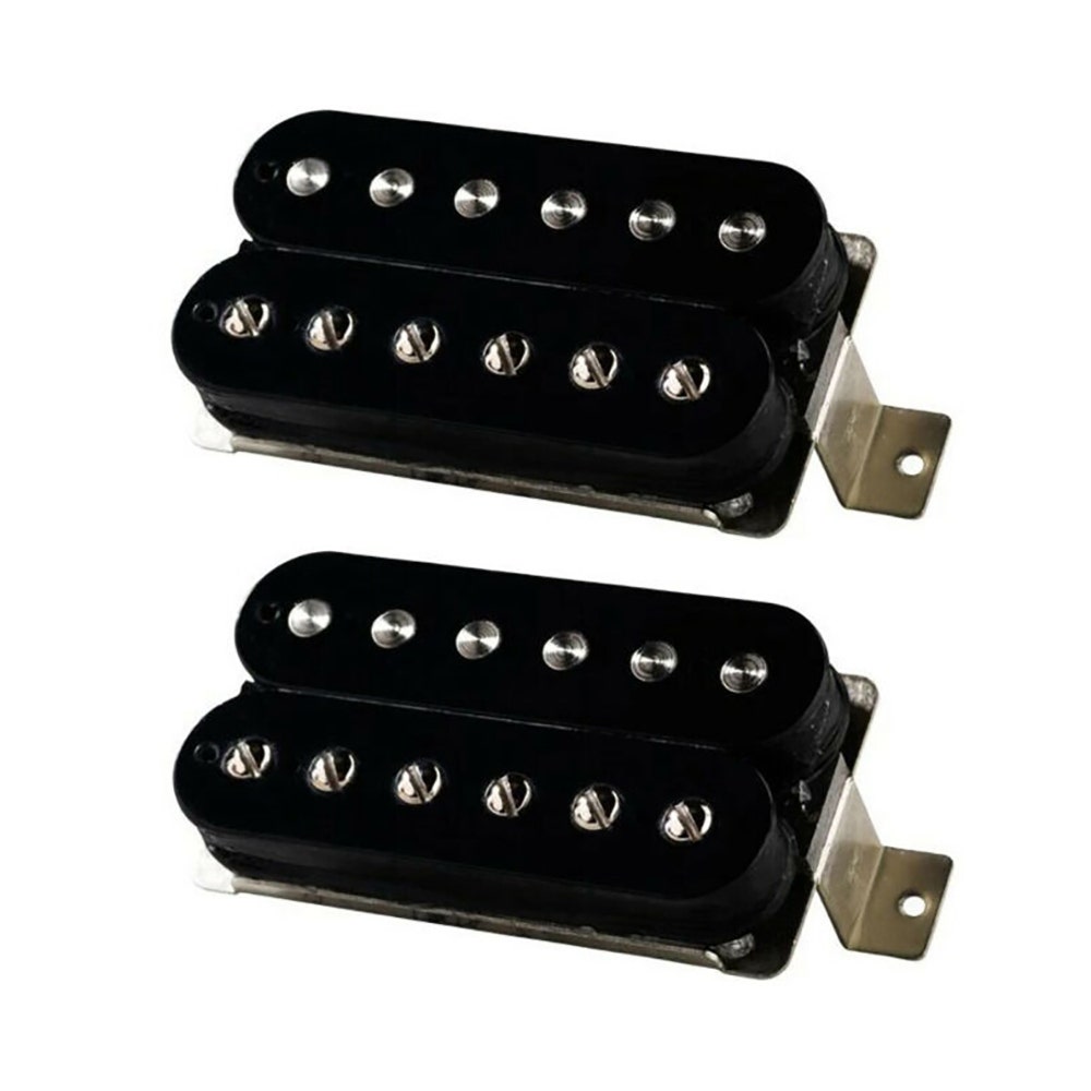Lundgren Heaven 57 Humbucker Guitar Pickup Bridge and Neck Set, Uncovered Black