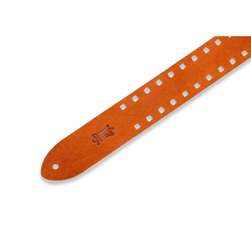 Levy's Leathers M12SPOV-TAN Classics Series Square Punch Out Premier Guitar Strap