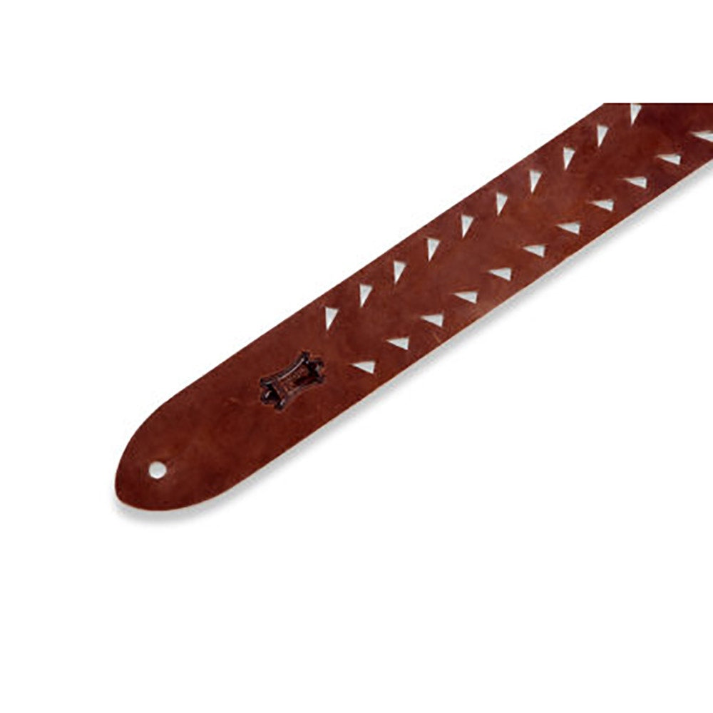 Levy's Leathers M12TTV-BRN Classics Series Tiger Tooth Punch Out Premier Guitar Strap