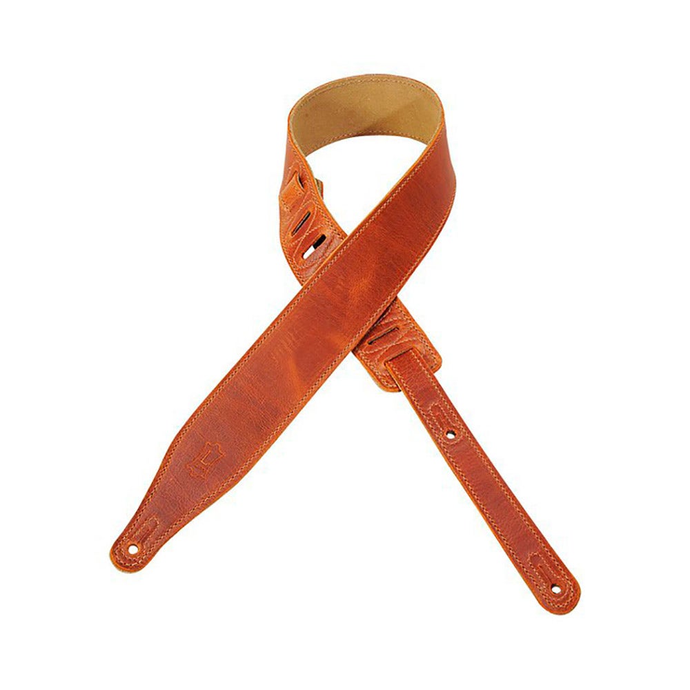 Levy's M17CC-RST 2 1/2" Designer Leather Guitar Strap - Rust
