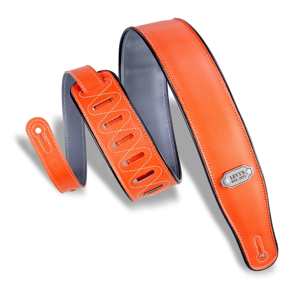 Levy's Leathers M26VP-ORG-GRY Rebel Series Reversible Vinyl Guitar Strap