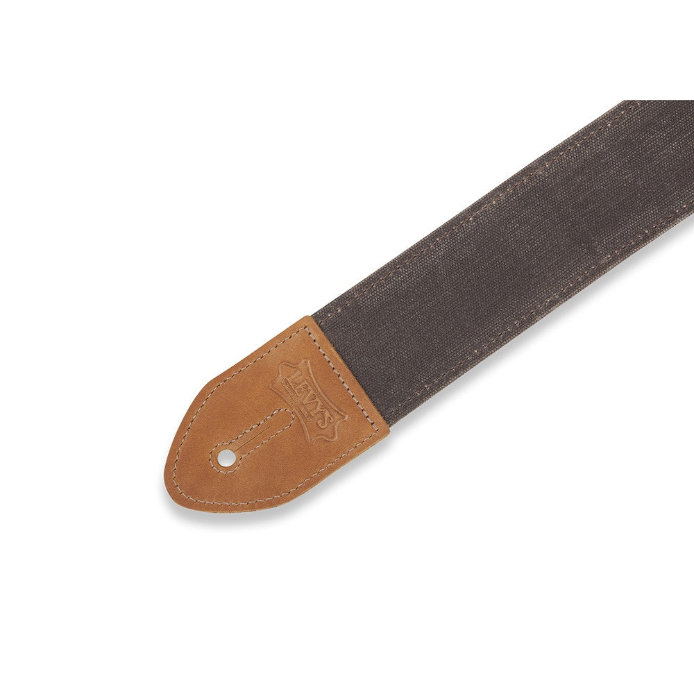 Levy's Leathers M7WC-BRN Textures Series Traveler’ Waxed Canvas Guitar Strap