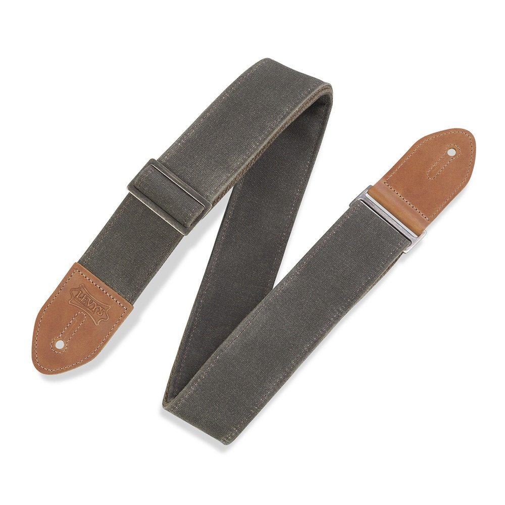 Levy's M7WC-FGN Textures Series Traveler’ Waxed Canvas Guitar Strap