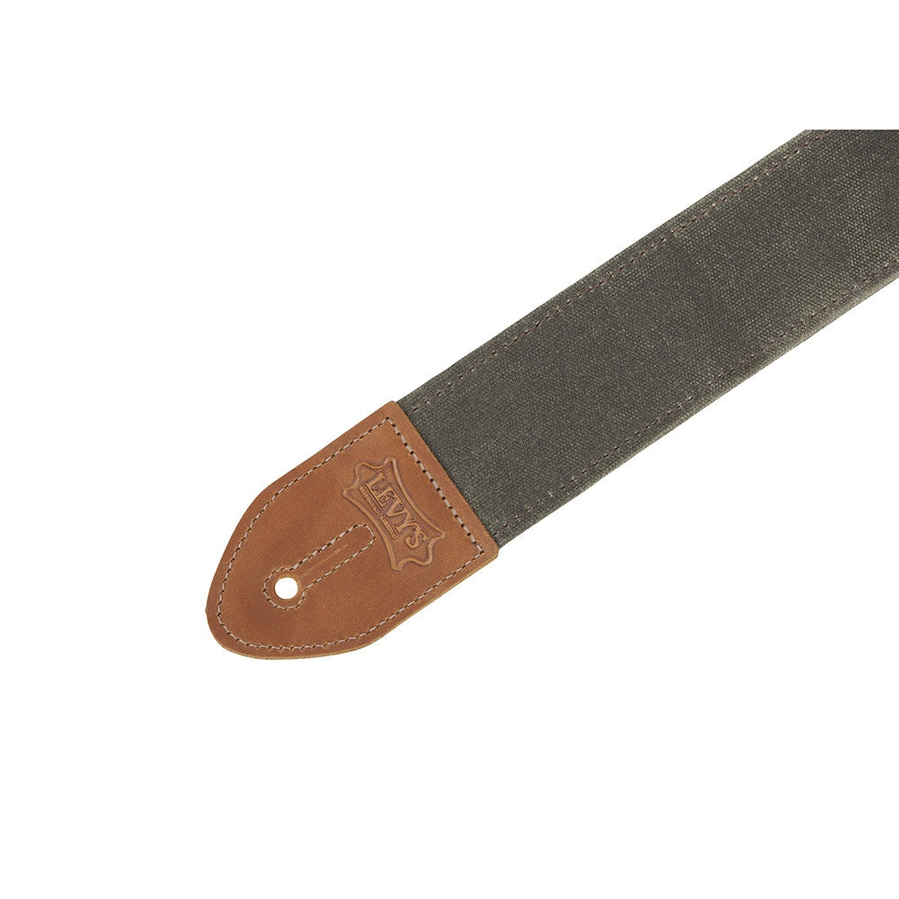 Levy's M7WC-FGN Textures Series Traveler’ Waxed Canvas Guitar Strap