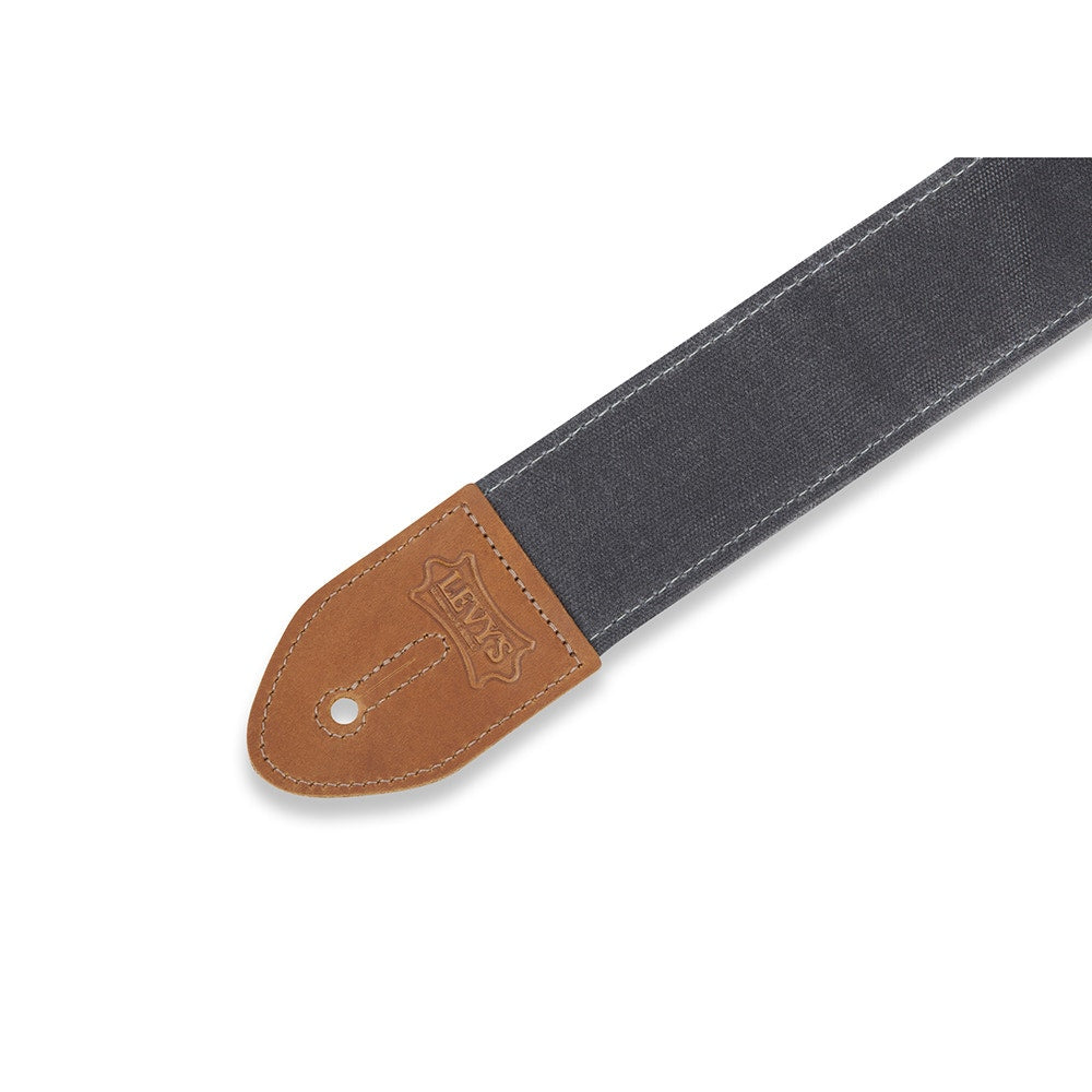 Levy's Leathers M7WC-GRY Textures Series Traveler’ Waxed Canvas Guitar Strap