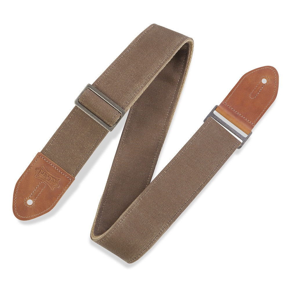 Levy's Leathers M7WC-TAN Textures Series Traveler’ Waxed Canvas Guitar Strap