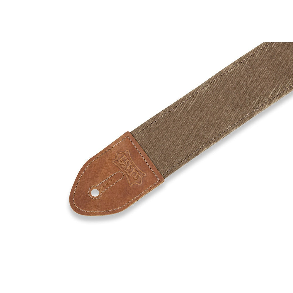 Levy's Leathers M7WC-TAN Textures Series Traveler’ Waxed Canvas Guitar Strap