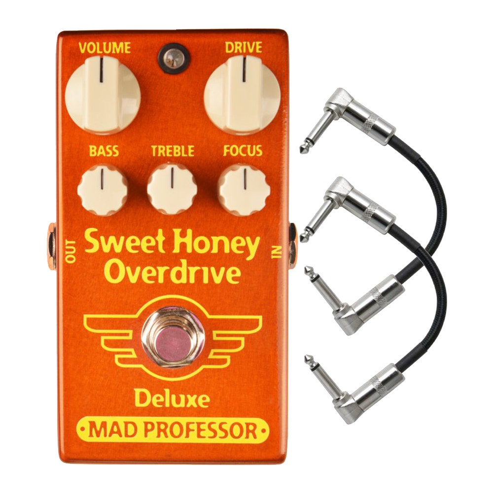 Mad Professor Sweet Honey Overdrive Deluxe Guitar Effects Pedal with Patch Cables