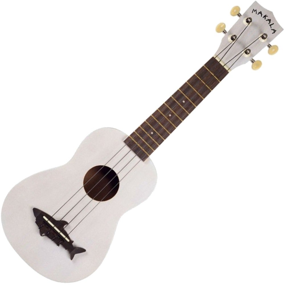 Kala MK-SS/WHT Makala Soprano Shark Ukulele (Great White Vintage Satin Finish)