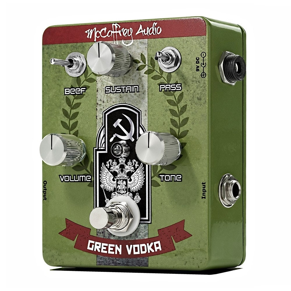 McCaffrey Audio Green Vodka Muff Fuzz Guitar Effects Pedal