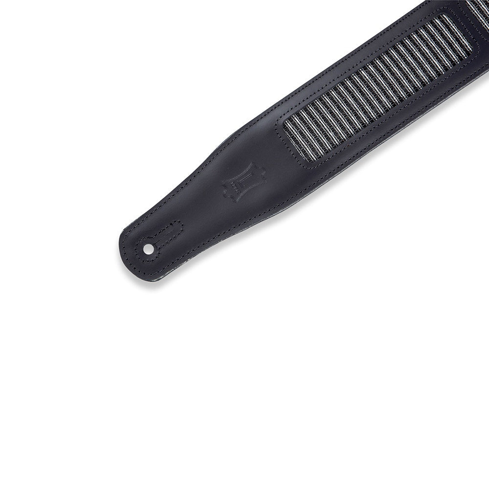 Levy's Leathers MCG26A-BLK-BLK Deluxe Series Amped Grill Cloth Guitar Bass Strap