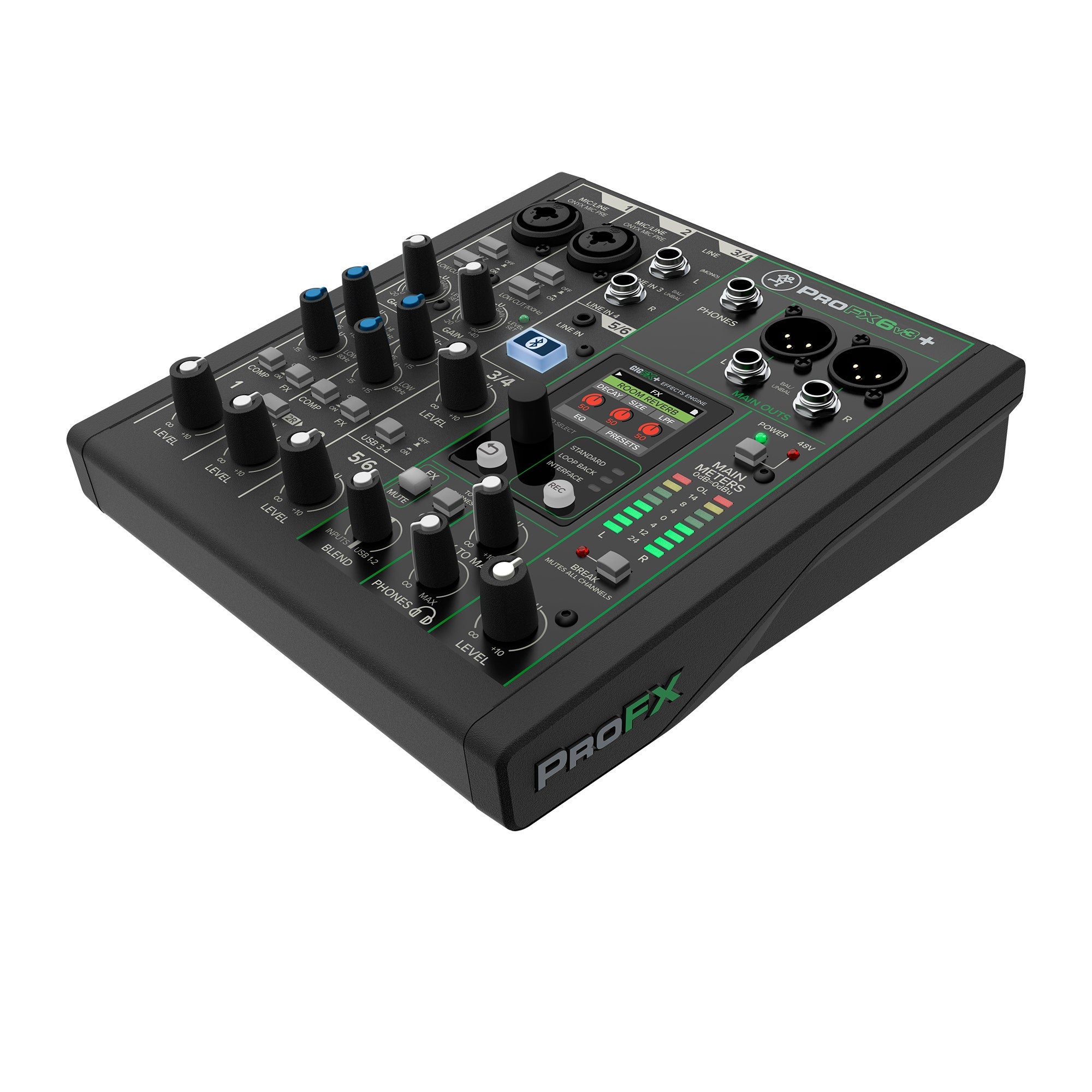 Mackie ProFX6v3+ 6-Channel Analog Mixer with Enhanced FX, USB Recording Modes and Bluetooth