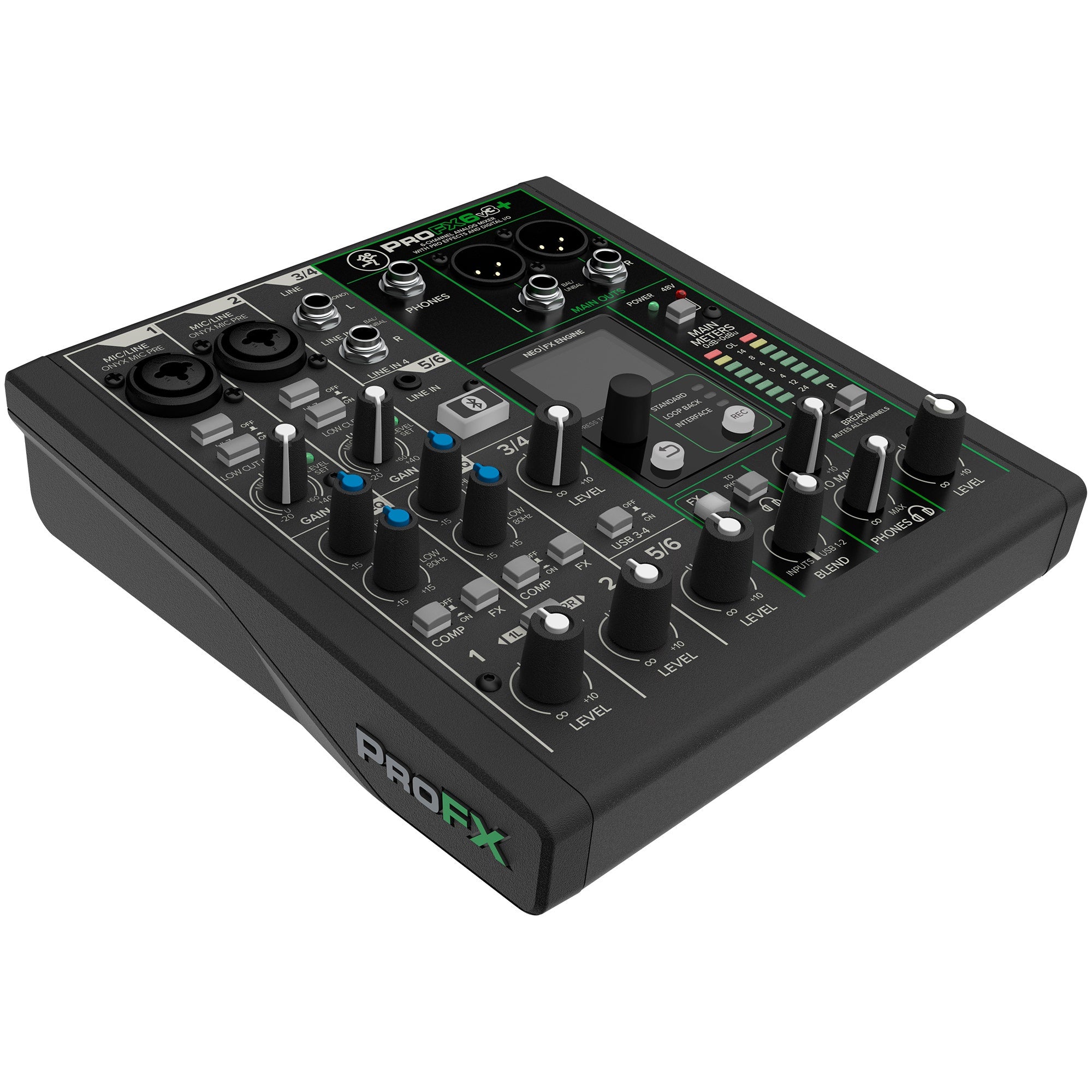 Mackie ProFX6v3+ 6-Channel Analog Mixer with Enhanced FX, USB Recording Modes and Bluetooth