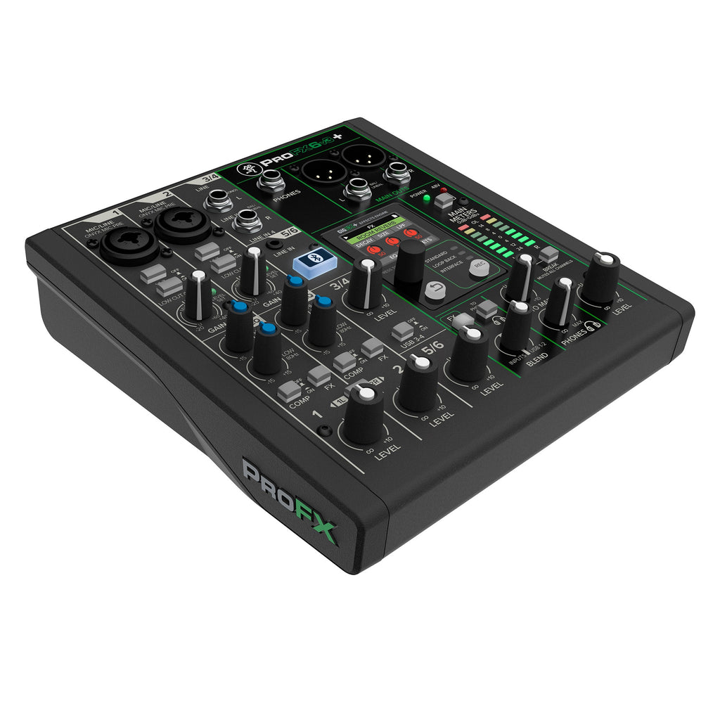 Mackie ProFX6v3+ 6-Channel Analog Mixer with Enhanced FX, USB Recording Modes and Bluetooth
