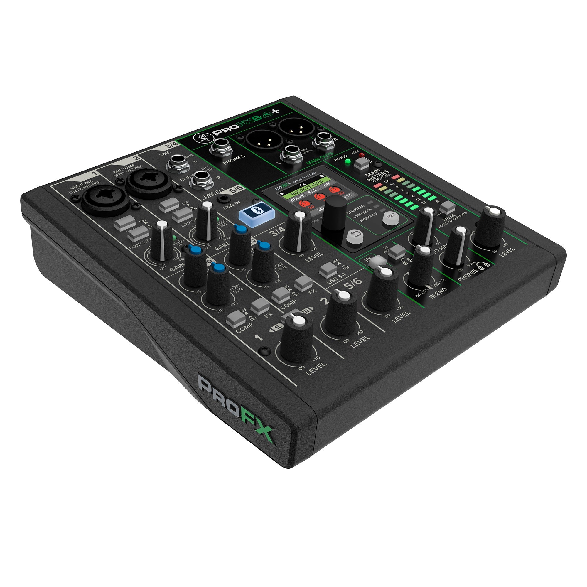 Mackie ProFX6v3+ 6-Channel Analog Mixer with Enhanced FX, USB Recording Modes and Bluetooth