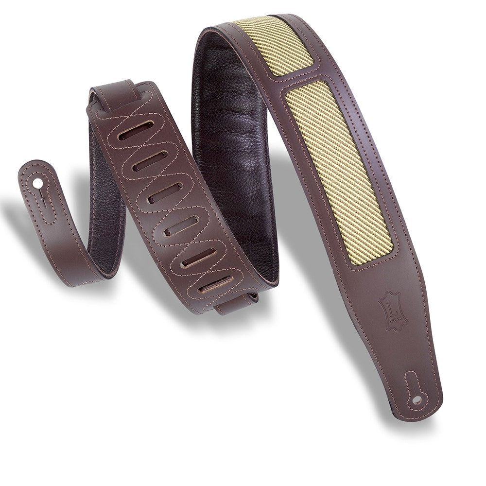 Levy's Leathers MCT26A-DBR Deluxe Series Amped Tweed Guitar Strap