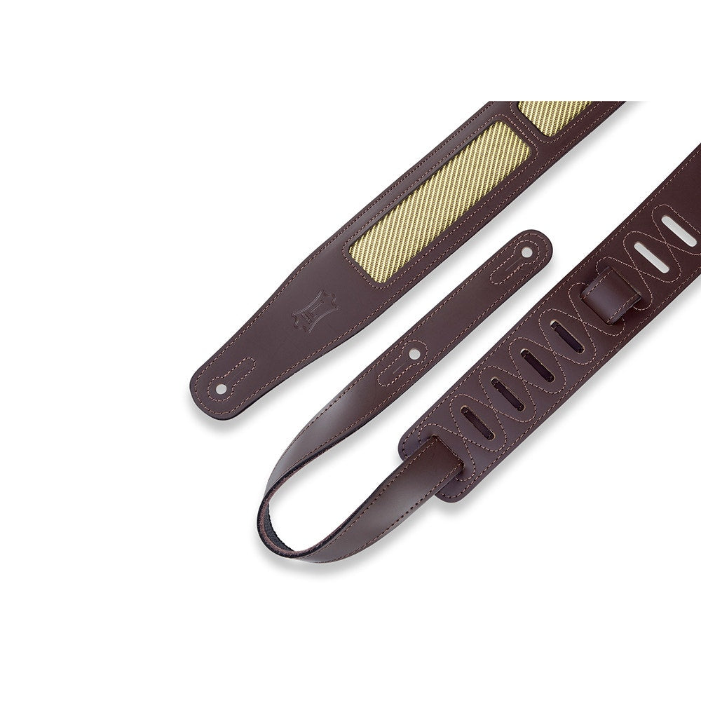 Levy's Leathers MCT26A-DBR Deluxe Series Amped Tweed Guitar Strap