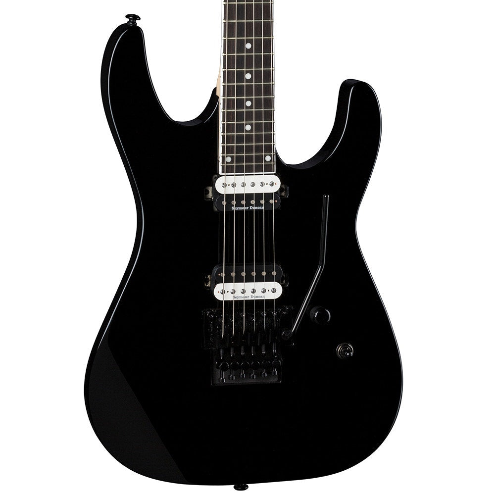Dean Guitars Modern 24 Select Floyd Classic Black Electric Guitar, Black