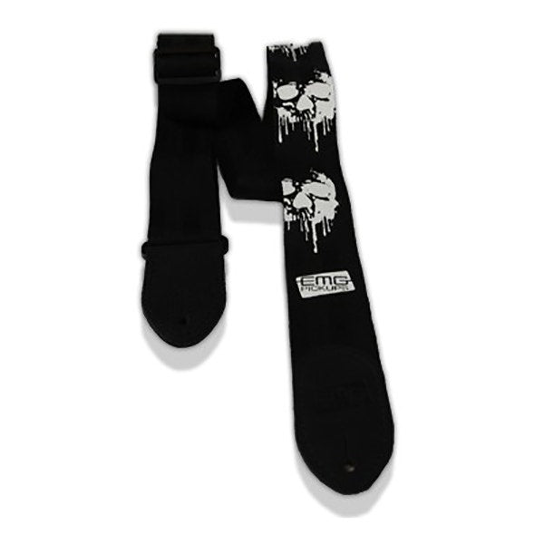 EMG Melting Skull Guitar Strap, 72" Length, 2" Width Poly-Seatbelt Material