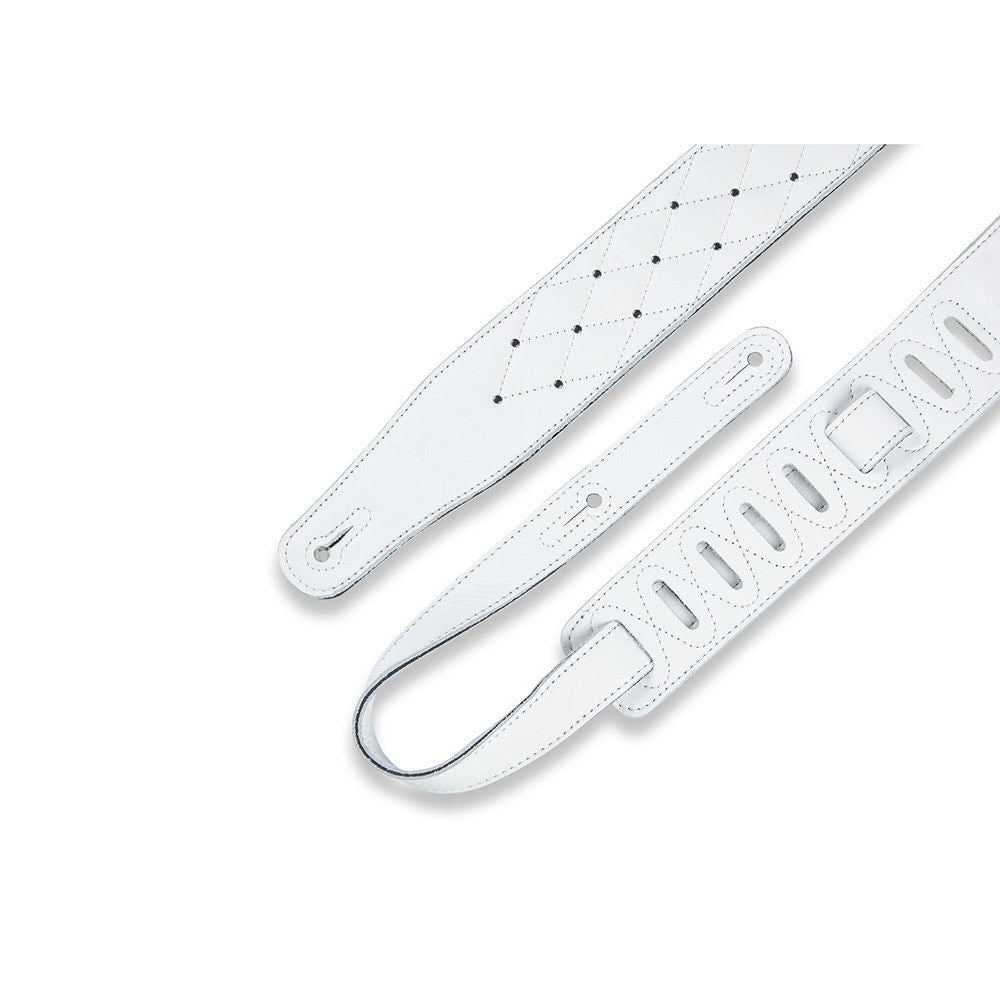 Levy's Leathers MG26DS-WHT-ABK Deluxe Series Tufted Guitar Strap