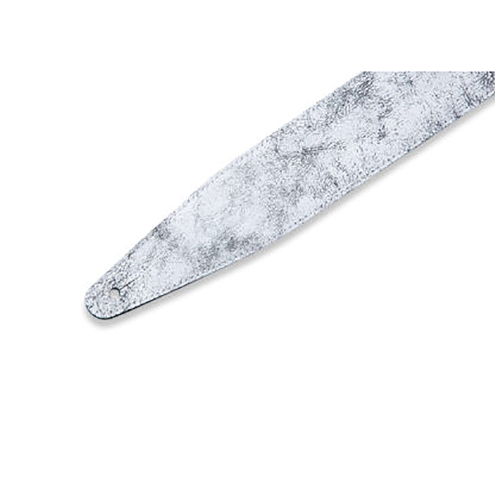 Levy's Leathers MG317BOG-WHT Rebel Series Distressed Guitar Strap, White