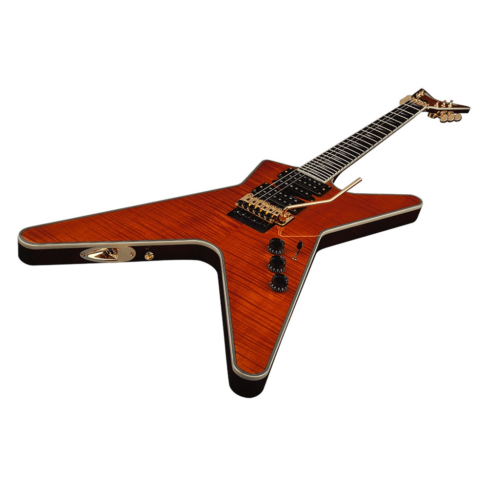 Dean ML Switchblade Floyd Electric Guitar, HSH, Case - Trans Amber (B-STOCK)