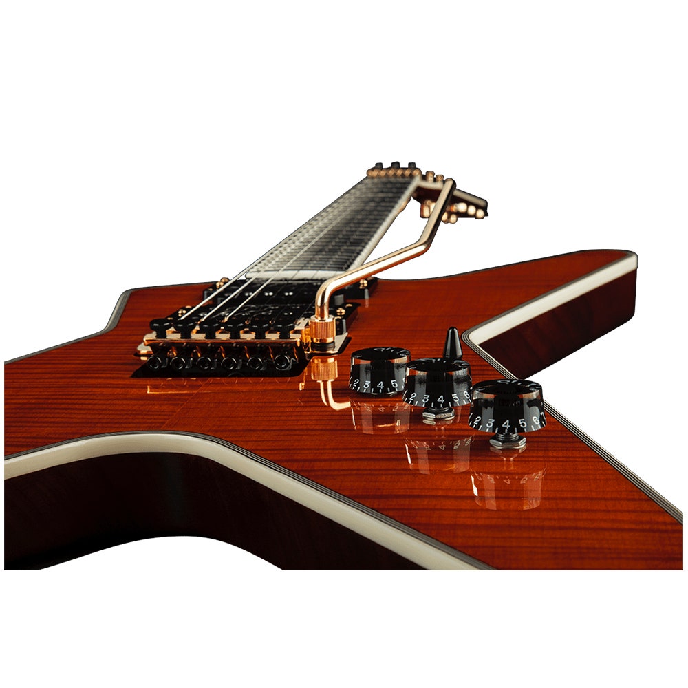 Dean ML Switchblade Floyd Electric Guitar, HSH, Case - Trans Amber (B-STOCK)