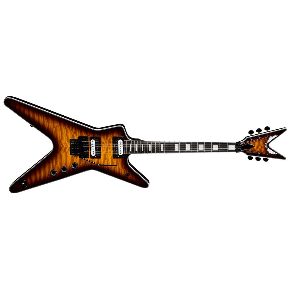Dean Guitars ML Select Floyd Electric Guitar, Quilt Maple Top, Trans Brazilia