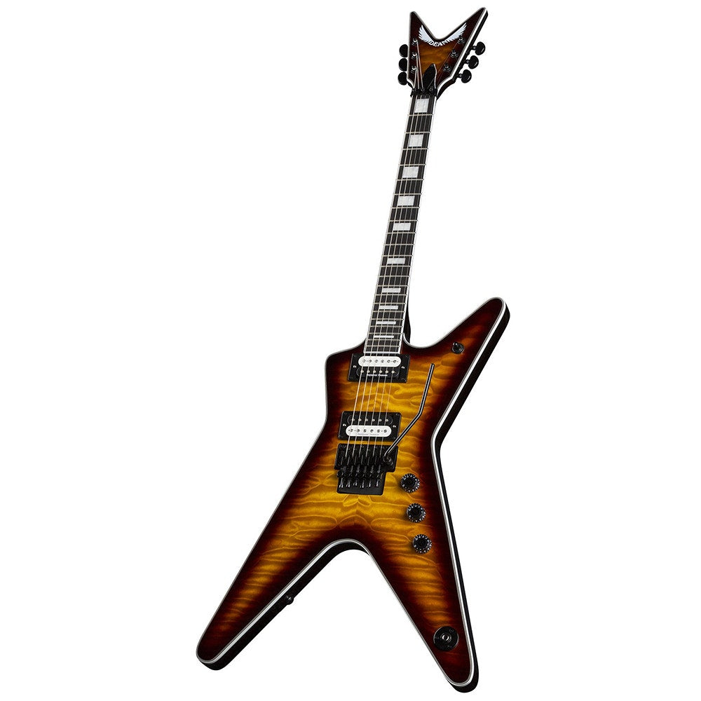 Dean Guitars ML Select Floyd Electric Guitar, Quilt Maple Top, Trans Brazilia