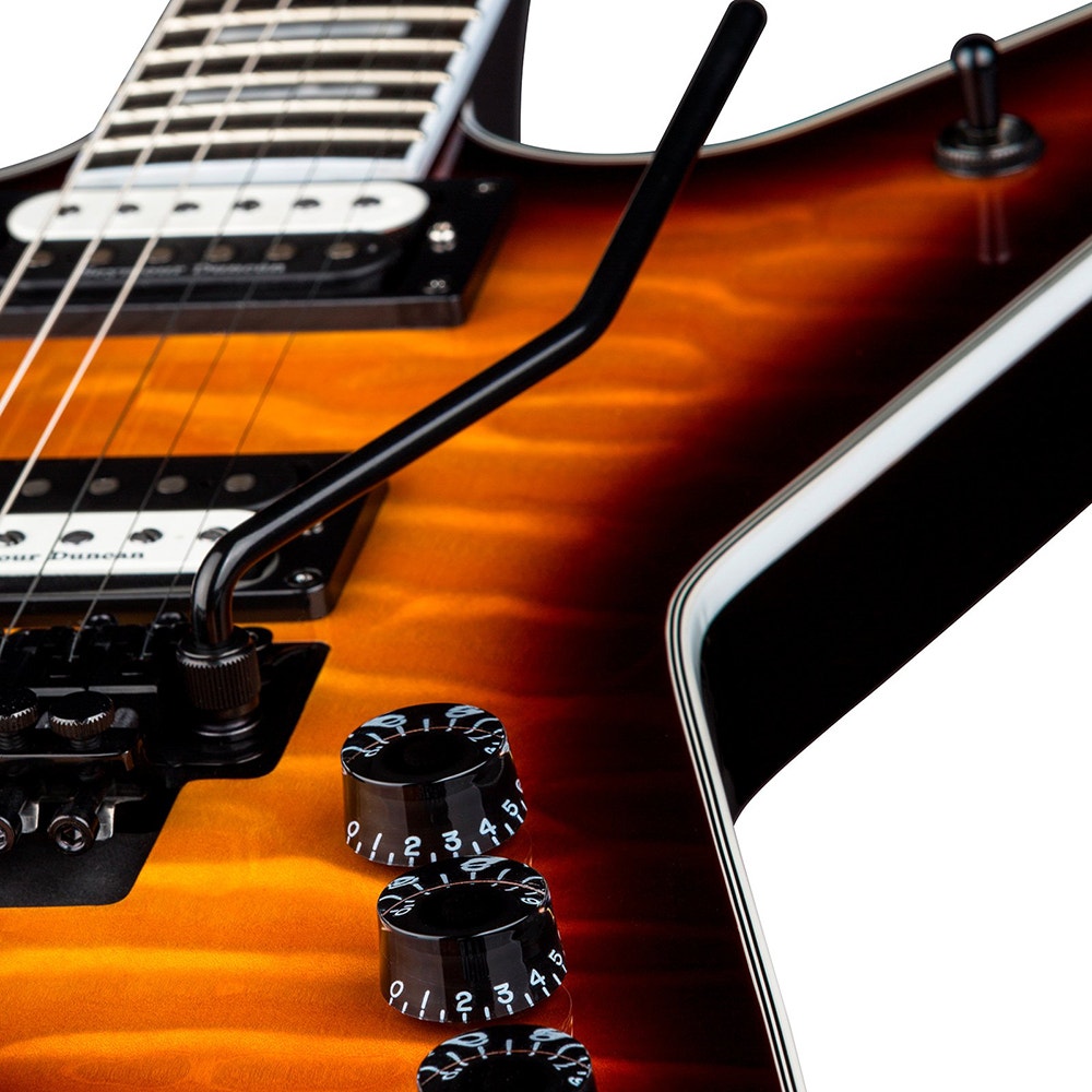 Dean Guitars ML Select Floyd Electric Guitar, Quilt Maple Top, Trans Brazilia