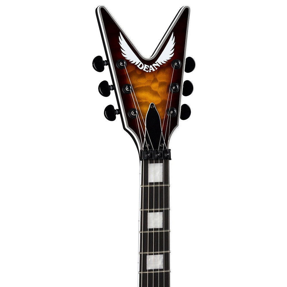 Dean Guitars ML Select Floyd Electric Guitar, Quilt Maple Top, Trans Brazilia