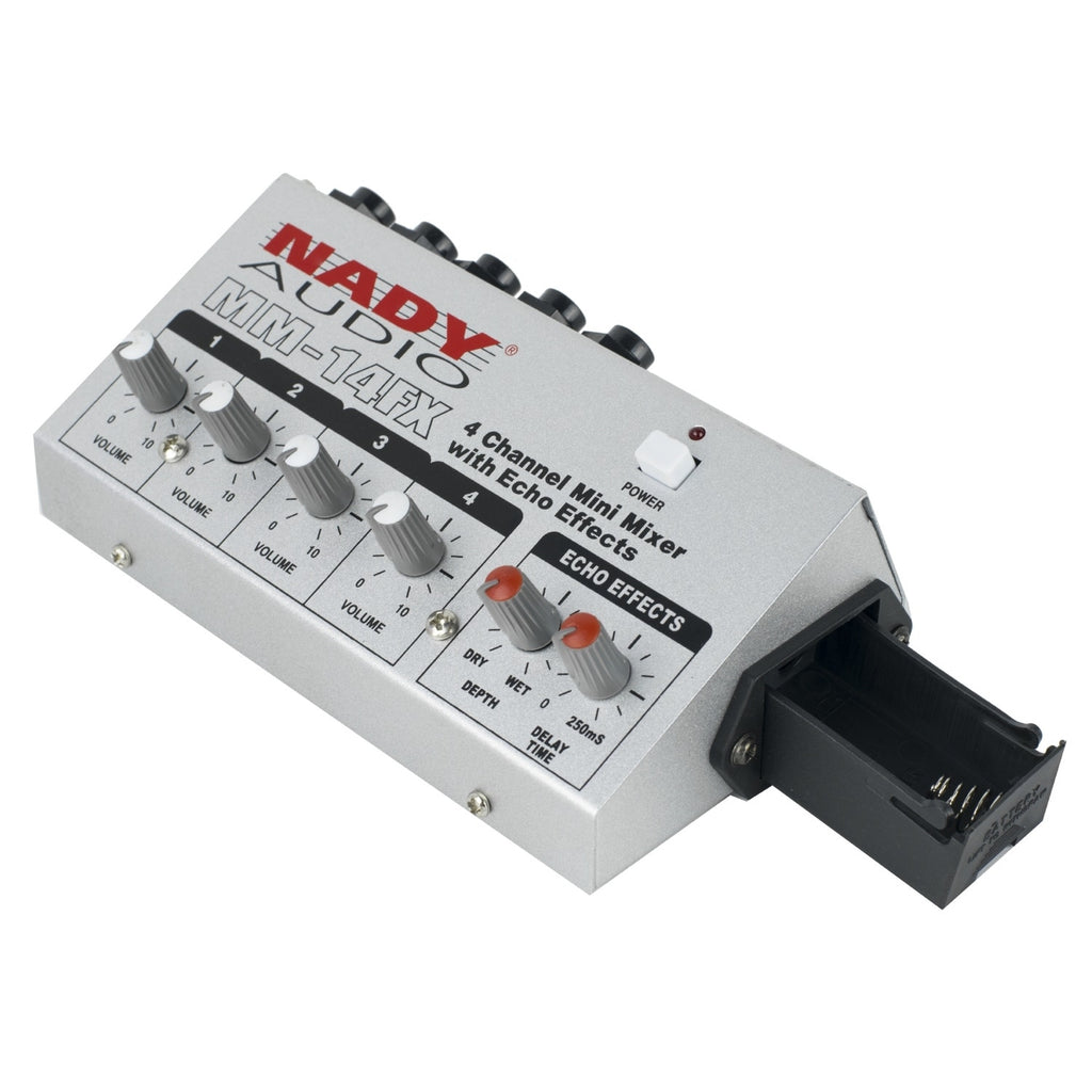 Nady MM-14FX Four Channel Mini Mixer with Built-In Echo Effects