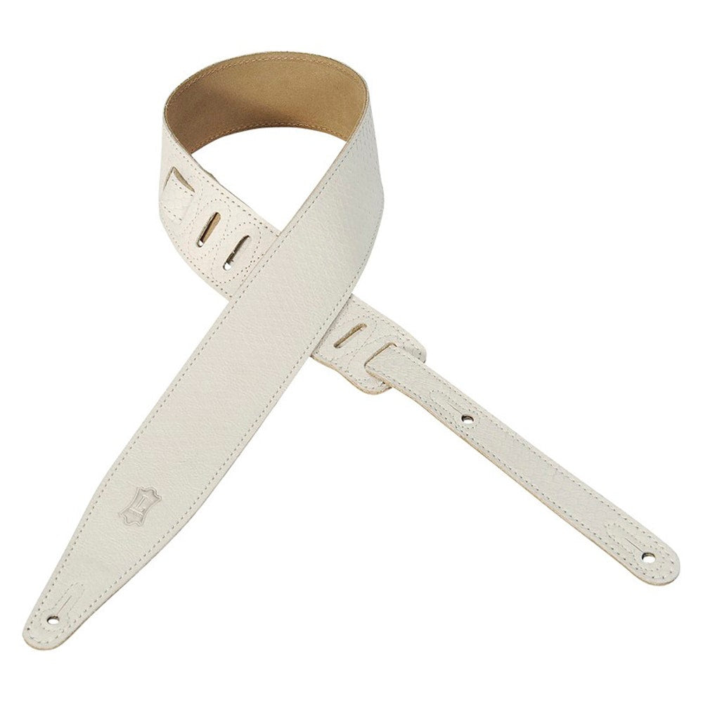Levy's MNU317-CRM Cream Diego Series Designer Leather Guitar Strap