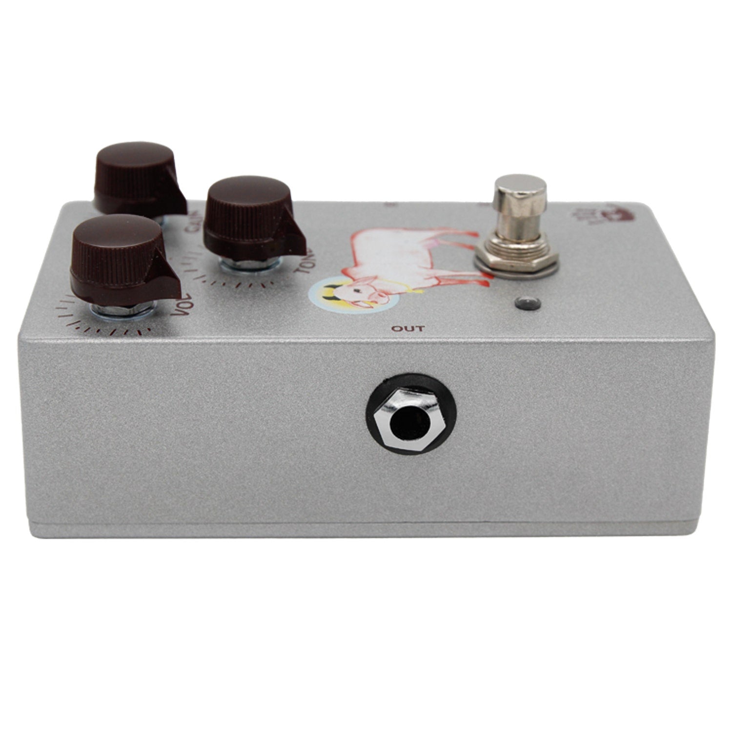 Mojo Hand FX Limited Edition Sacred Cow Professional Silver Modded Overdrive Guitar Effect Pedal