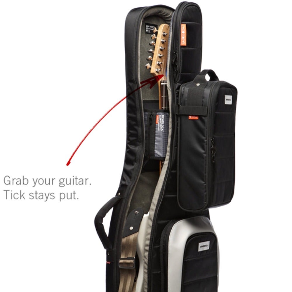 MONO Cases M80-TK1-BLK Guitar Tick Add-On Storage Module for Mono Guitar Cases Steel Gray