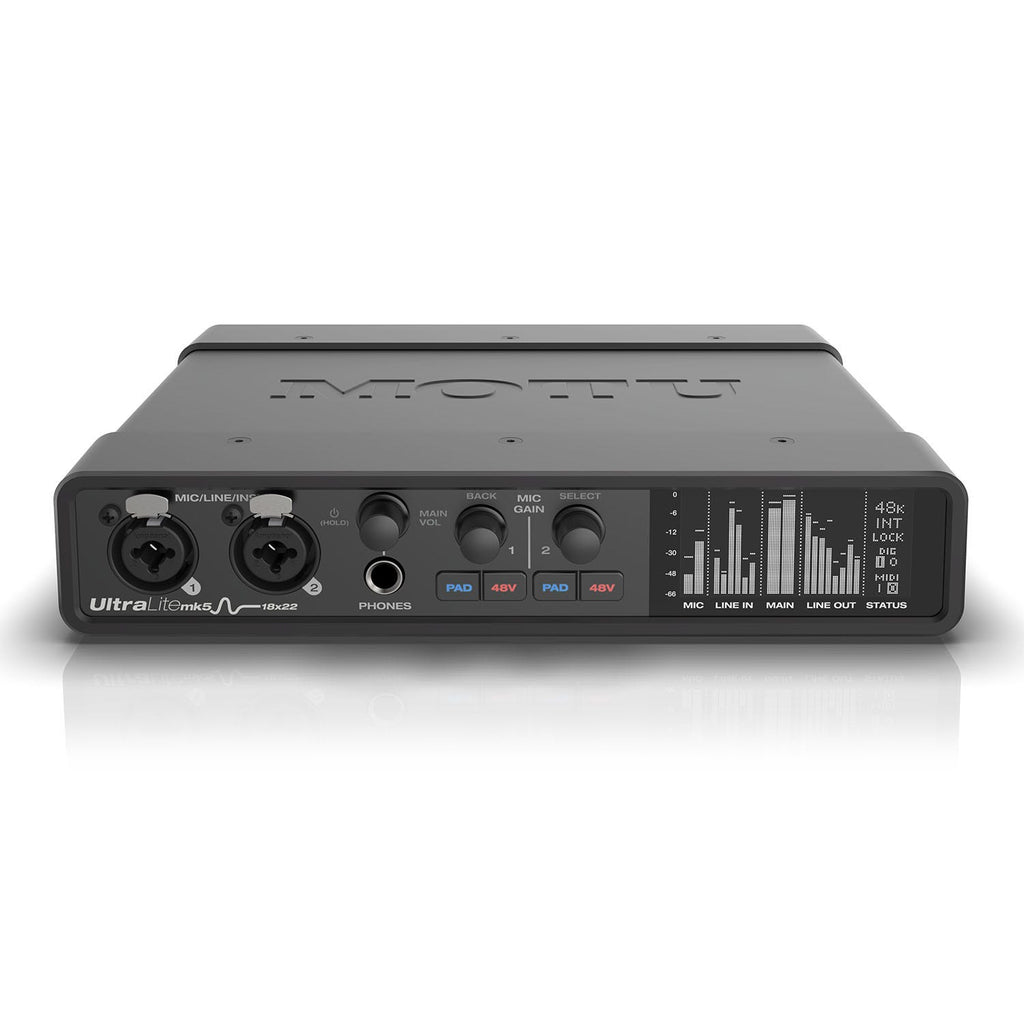 MOTU UltraLite-Mk5 18x22  USB-C Audio Interface w/ 2 Mic Preamps