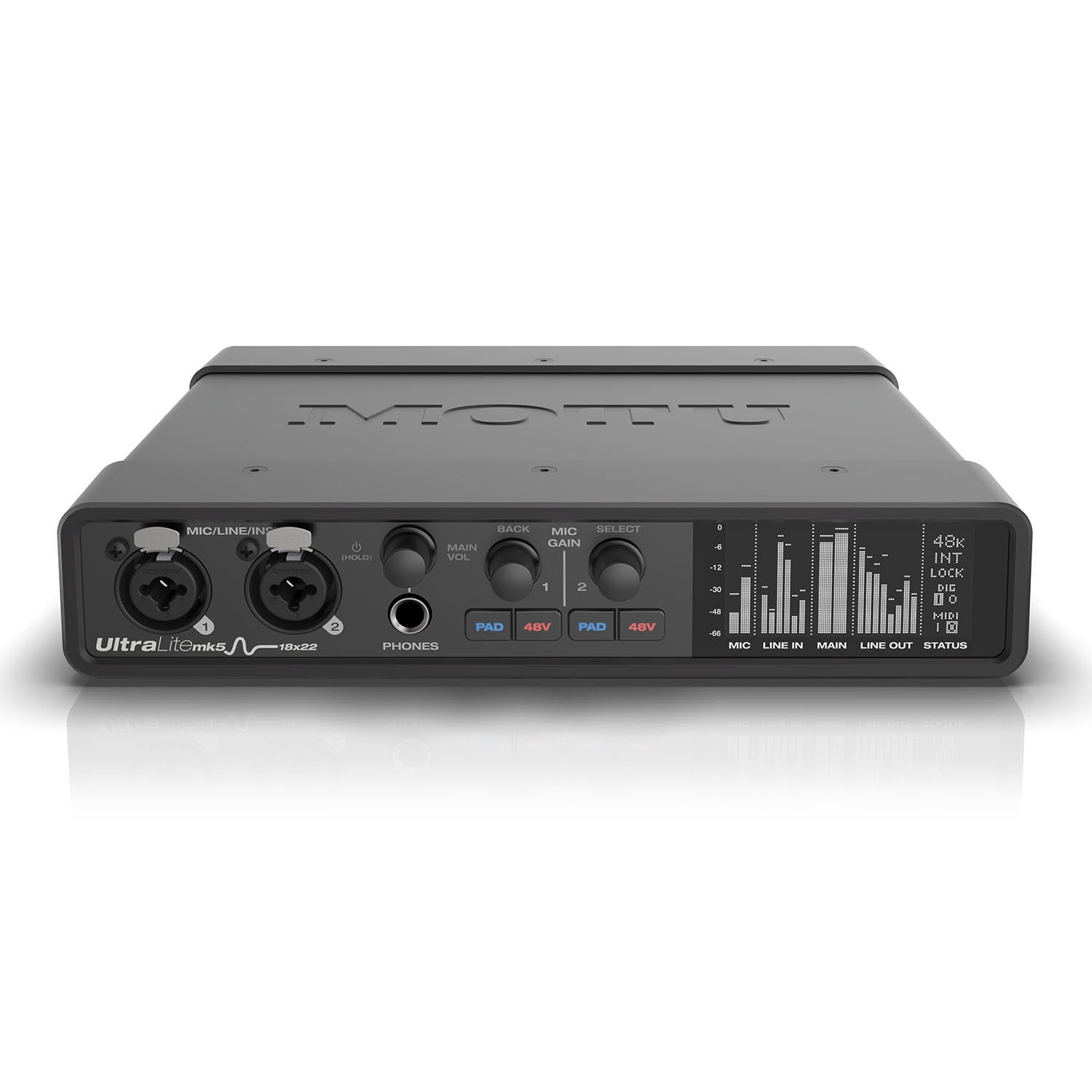MOTU UltraLite-Mk5 18x22  USB-C Audio Interface w/ 2 Mic Preamps