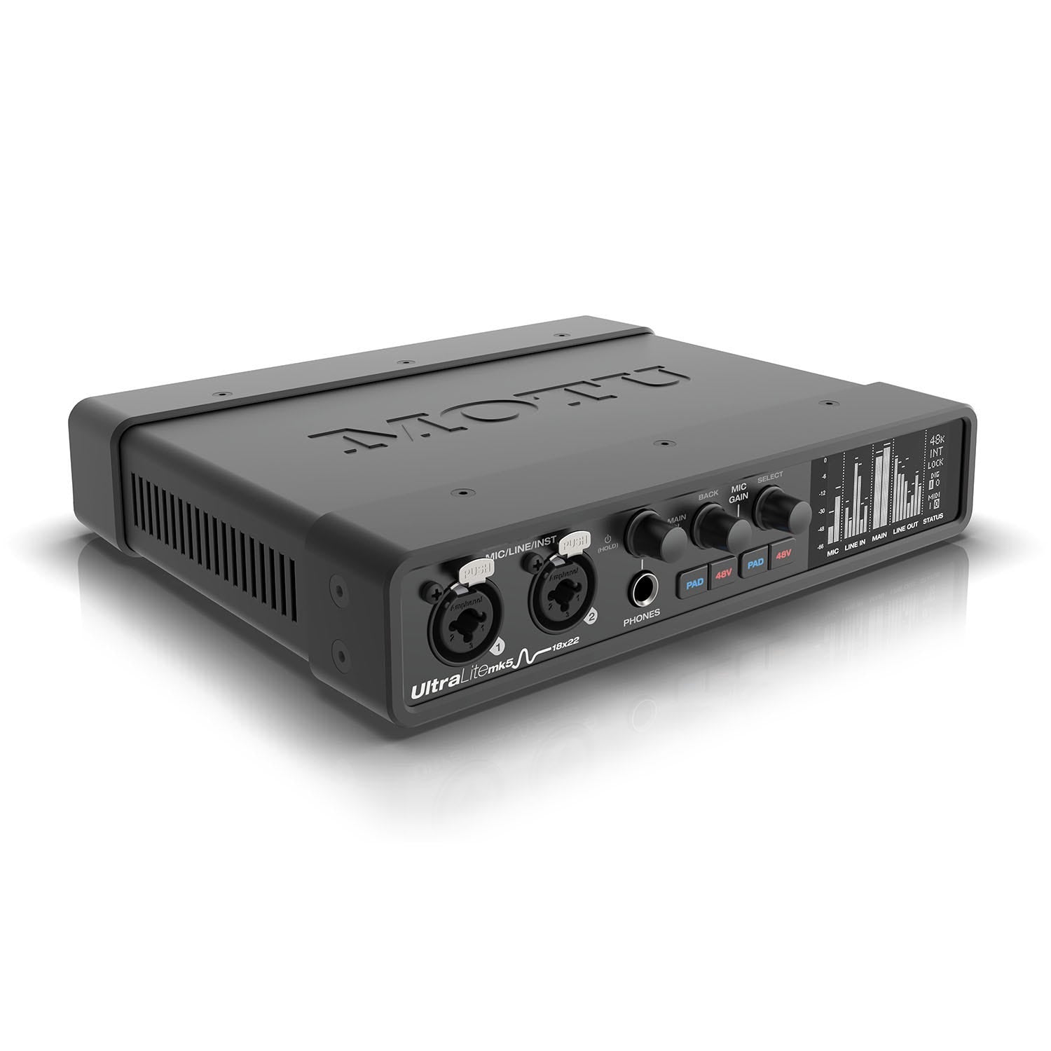 MOTU UltraLite-Mk5 18x22  USB-C Audio Interface w/ 2 Mic Preamps