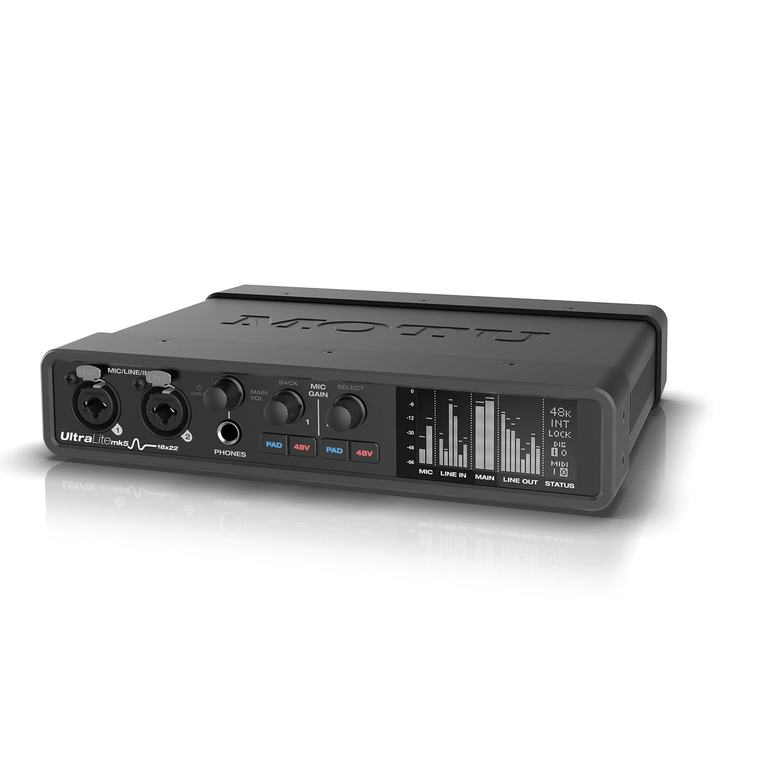 MOTU UltraLite-Mk5 18x22  USB-C Audio Interface w/ 2 Mic Preamps