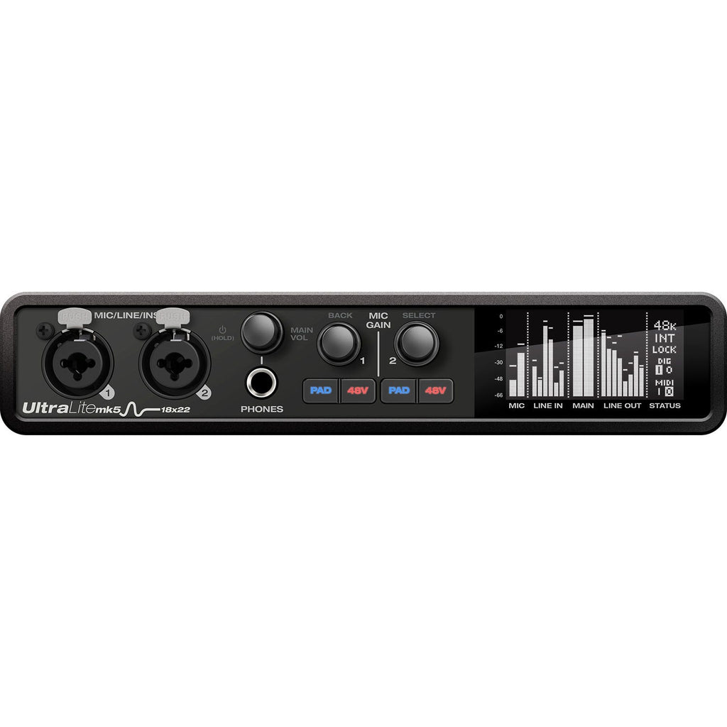 MOTU UltraLite-Mk5 18x22  USB-C Audio Interface w/ 2 Mic Preamps